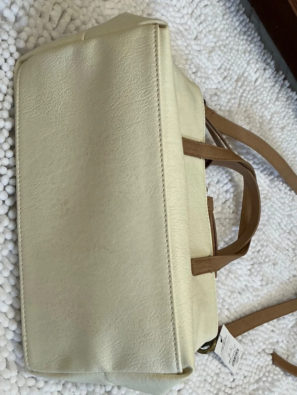 Sonoma Cream and Tan Shoulder Bag NWT
